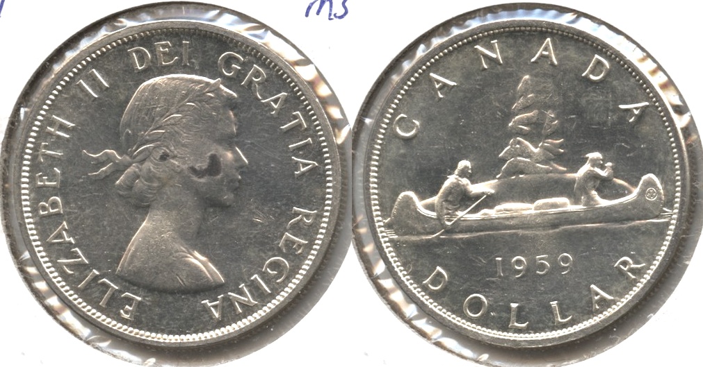 1959 Canada 1 Dollar MS-60 #a