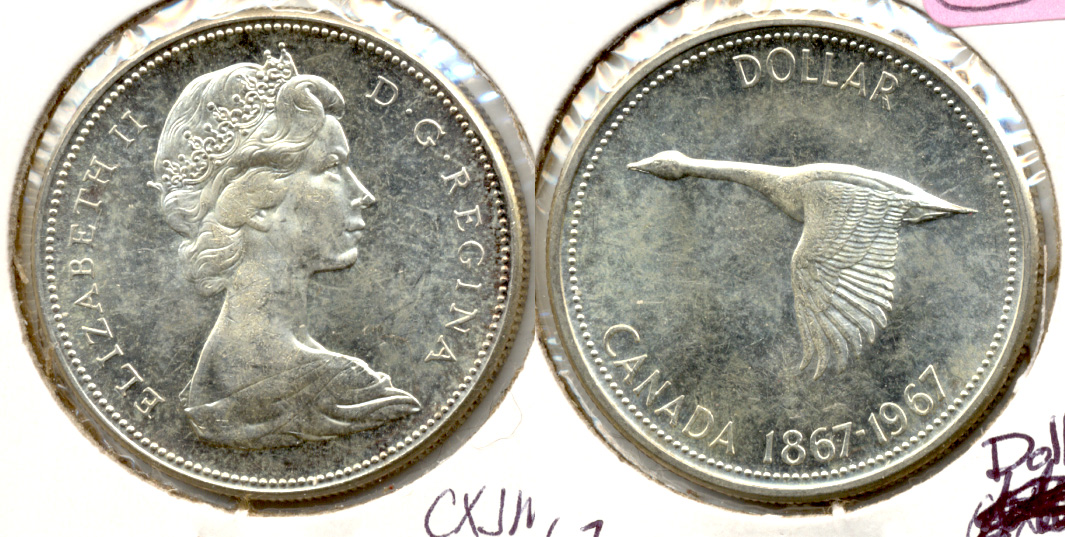 1967 Canada 1 Dollar Mint State