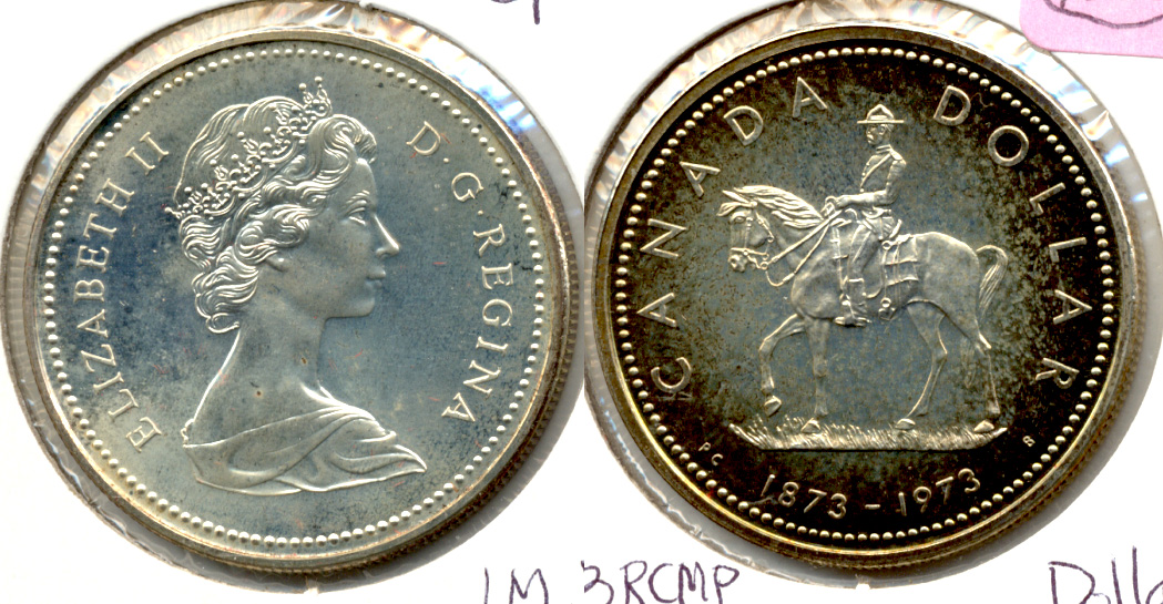 1973 Royal Canadian Mounted Police Canada 1 Dollar Specimen
