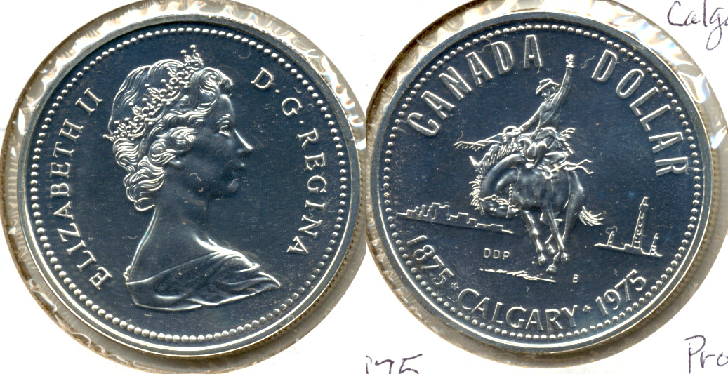 1975 Calgary Canada 1 Dollar Proof