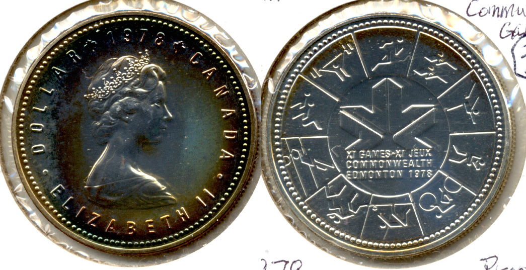 1978 Commonwealth Games Edmonton Canada 1 Dollar Proof