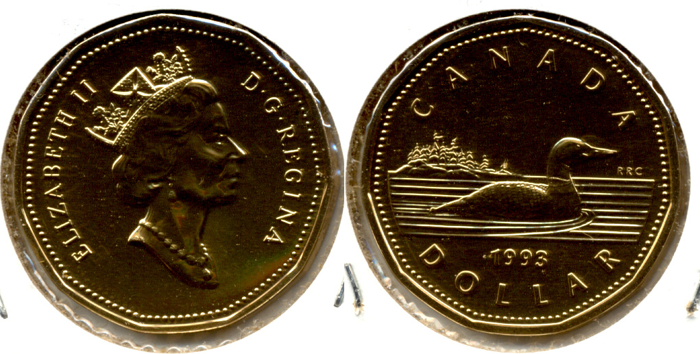 1993 Loon Canada 1 Dollar Prooflike