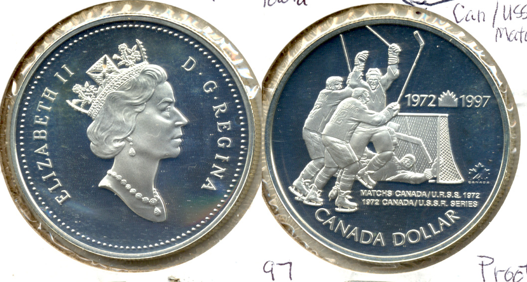 1997 USSR Hockey Canada 1 Dollar Proof