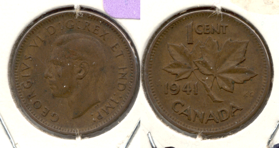 1941 Canada 1 Cent VG-8
