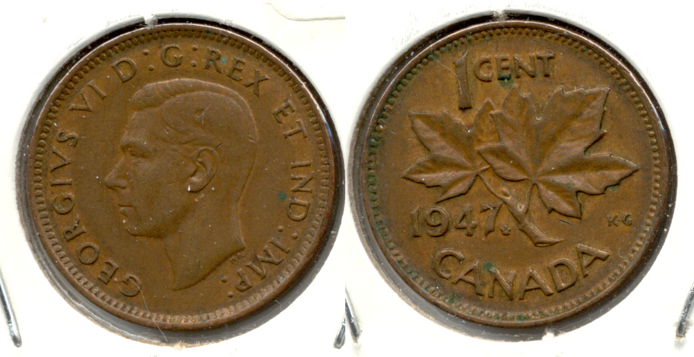 1947 Maple Leaf Canada 1 Cent EF-40