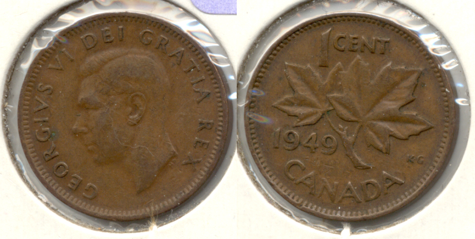 Canada 1 Cent 1949 Fine-12