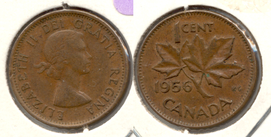 1956 Canada 1 Cent VF-20