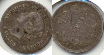 1872-H Canada 5 Cents Fine-12