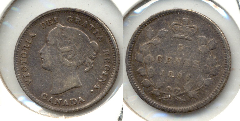 1896 Canada 5 Cents Fine-15