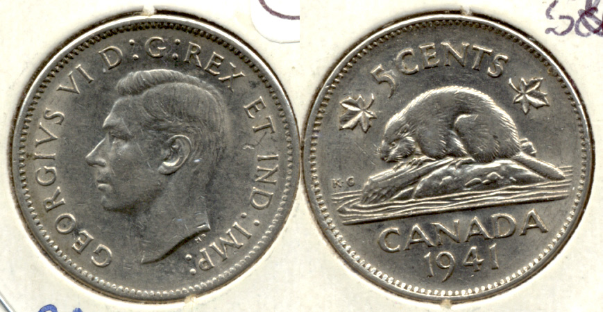 1941 Canada Nickel EF-40