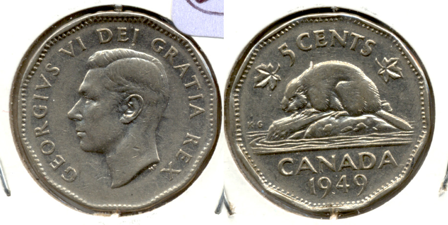 1949 Canada Nickel AU-50