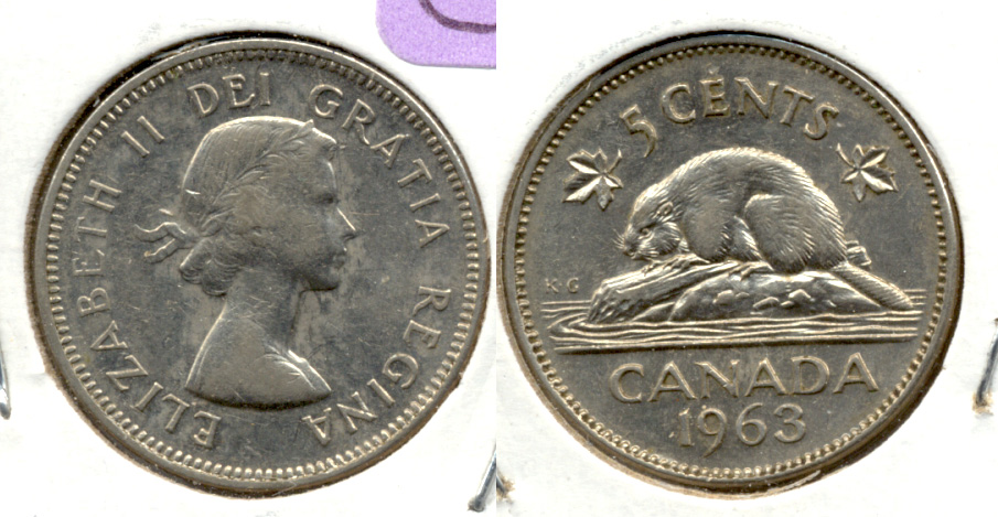 1963 Canada Nickel AU-50