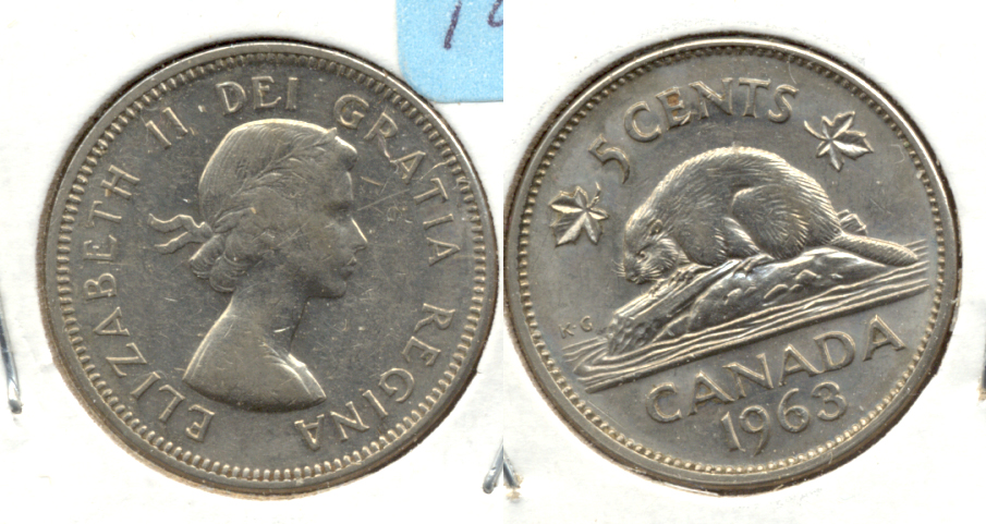 1963 Canada Nickel EF-40