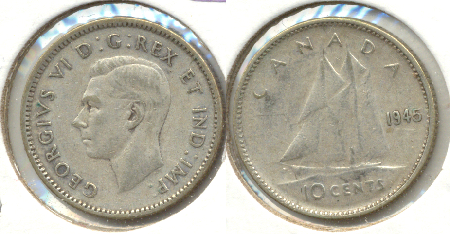 1945 Canada Dime Fine-12