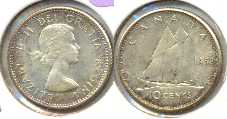 1958 Canada Dime MS