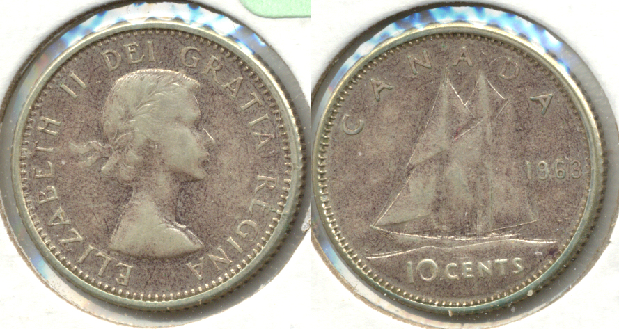 1963 Canada Dime VF-20