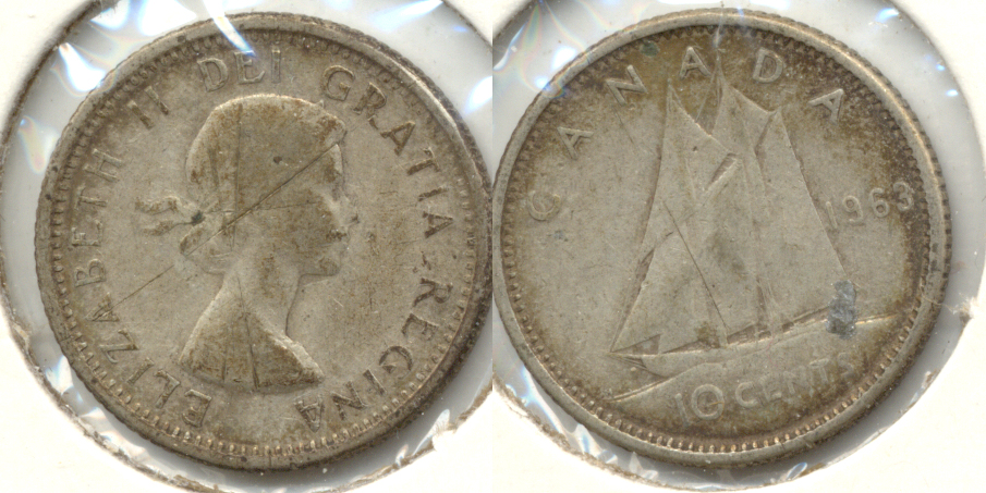1963 Canada Dime VG-8