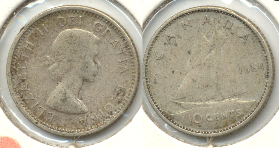 1964 Canada Dime VG-8