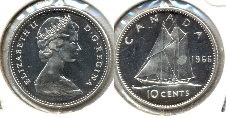 1966 Canada Dime Prooflike