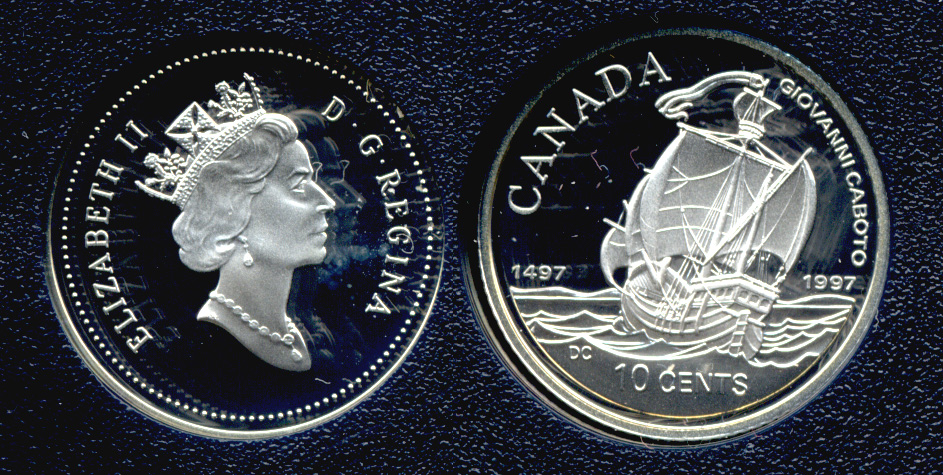 1997 Cabot Canada Dime Proof a