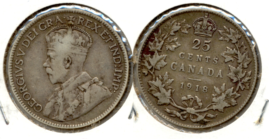 1918 Canada Quarter Fine-15