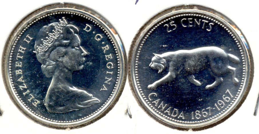 1967 Canada Quarter Prooflike