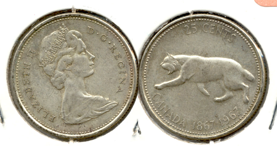 1967 Canada Quarter VF-20