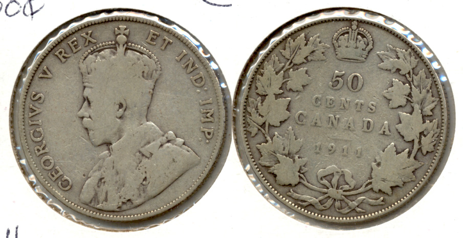 1911 Canada 50 Cents VG-8