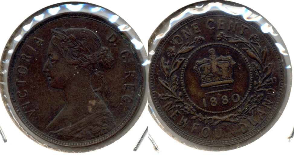 1880 Newfoundland Canada 1 Cent EF-40