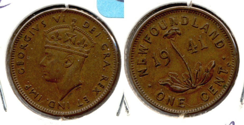 1941-C Newfoundland Canada 1 Cent EF-40