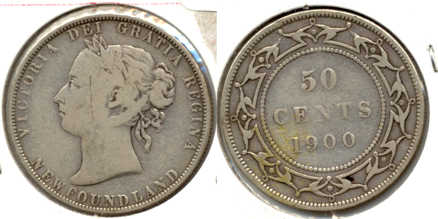 1900 Newfoundland Canada 50 Cents VG-10 #a