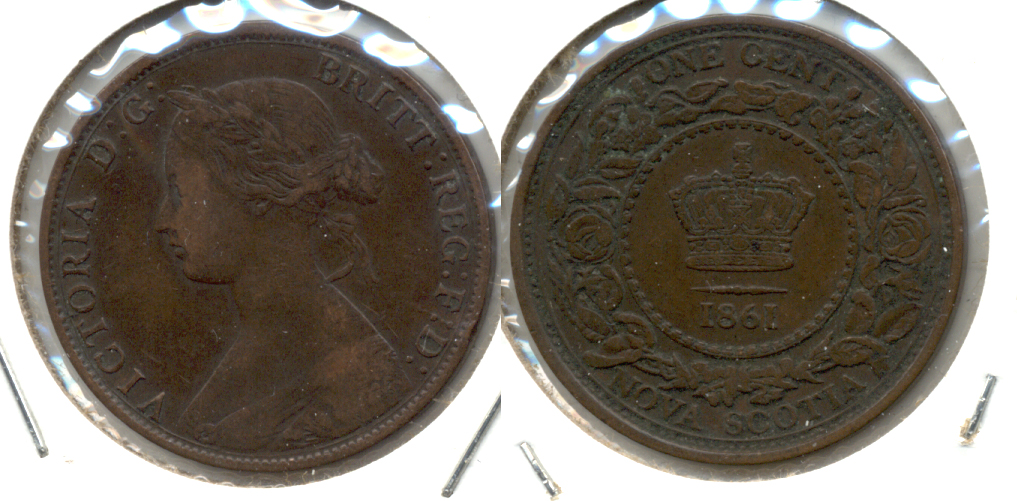 1861 Nova Scotia Canada 1 Cent VF-20