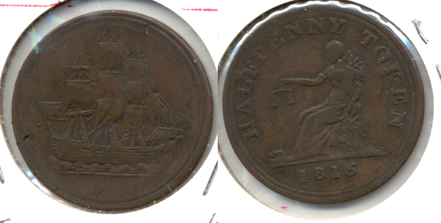 1815 Canada Half Penny Token Fine-12