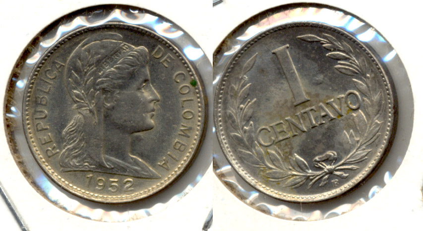 1952 Colombia 1 Centavo MS