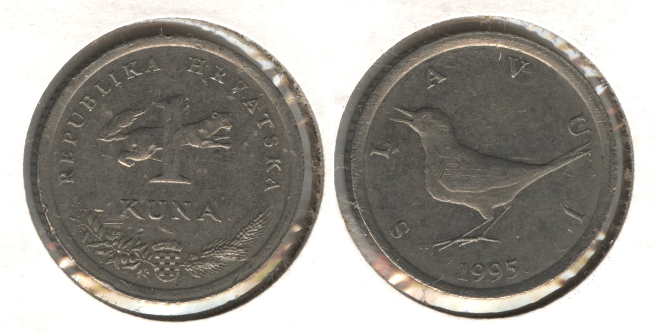 1995 Croatia 1 Kuna VF-20