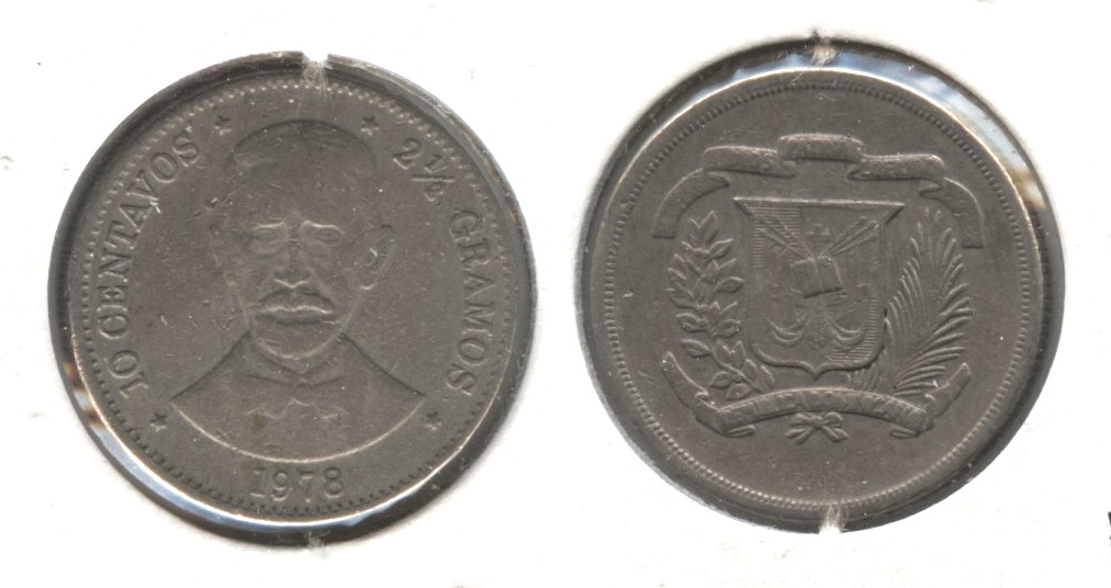 1978 Dominican Republic 10 Centavos Fine-12