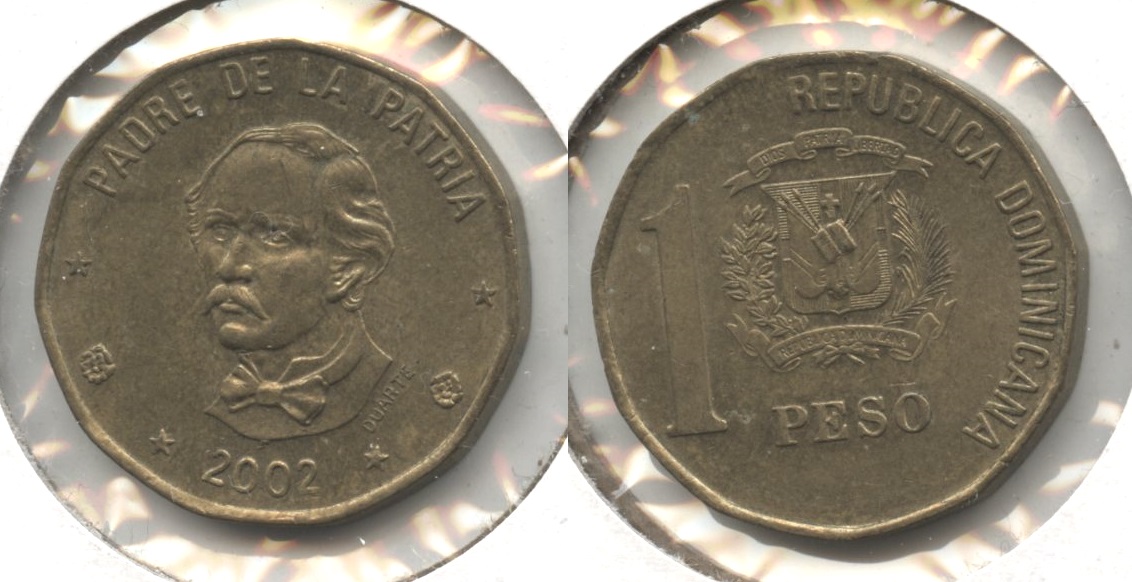 2002 Dominican Republic 1 Peso EF-40