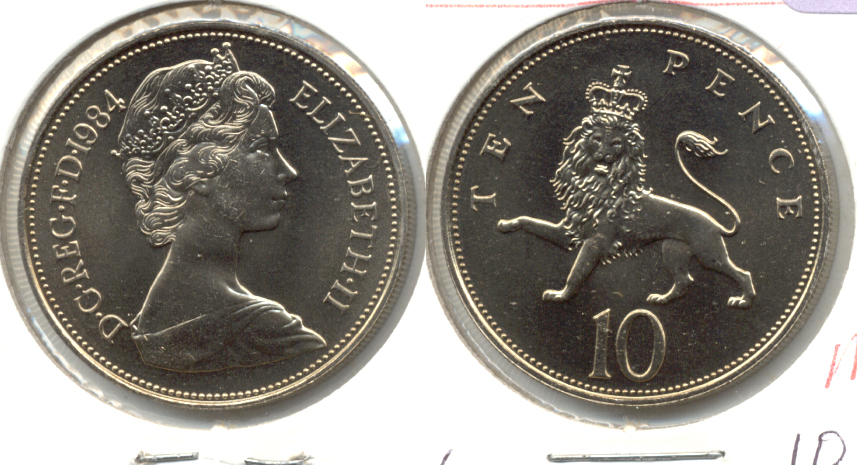 1984 Great Britain 10 Pence MS-60