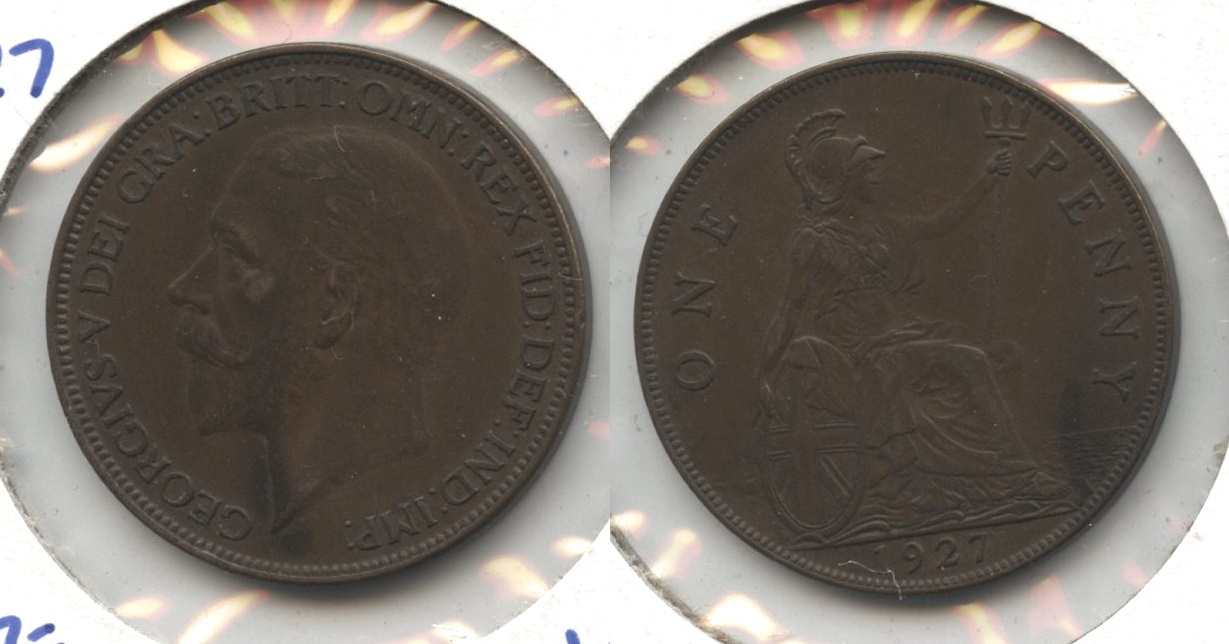 1927 Great Britain 1 Penny EF-40
