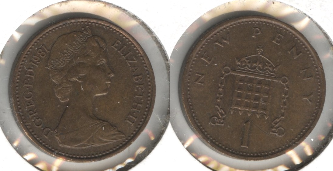 1981 Great Britain 1 New Penny EF-40