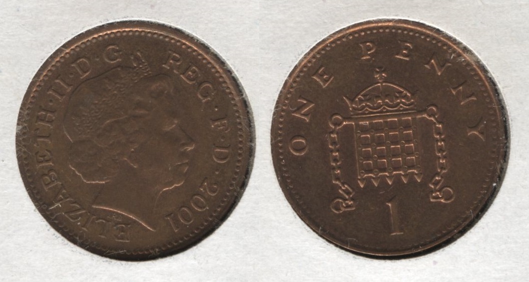 2001 Great Britain 1 Penny EF-40