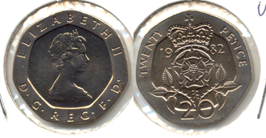 1982 Great Britain 20 Pence MS