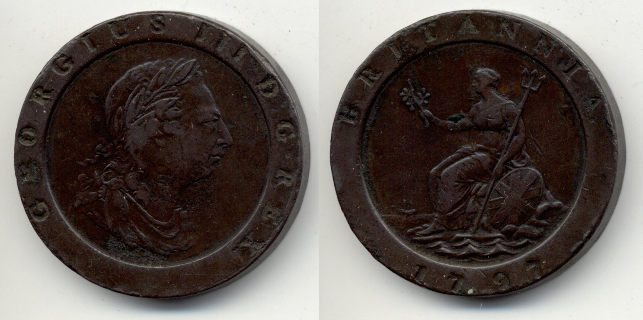 1797 Great Britain 2 Pence Fine-12