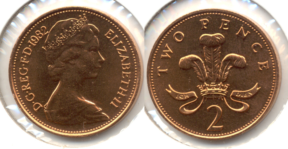 1982 Great Britain 2 Pence MS-60