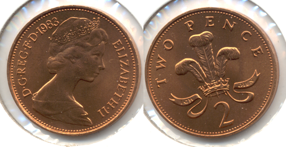 1983 Great Britain 2 Pence MS-60