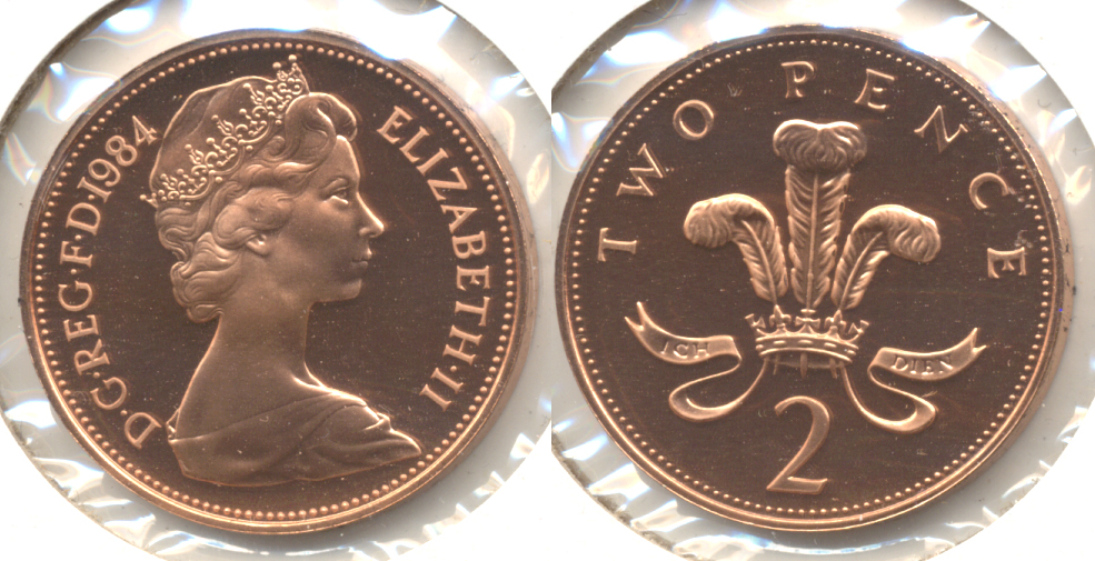 1984 Great Britain 2 Pence Proof