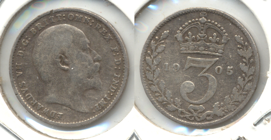 1905 Great Britain 3 Pence Fine-12