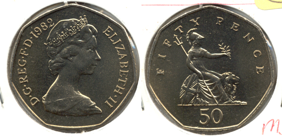 1982 Great Britain 50 Pence MS-60