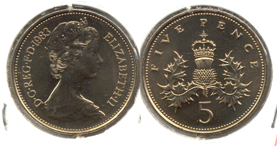 1983 Great Britain 5 Pence MS-60