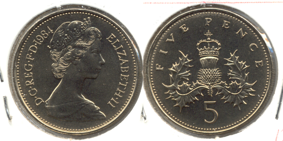 1984 Great Britain 5 Pence MS-60